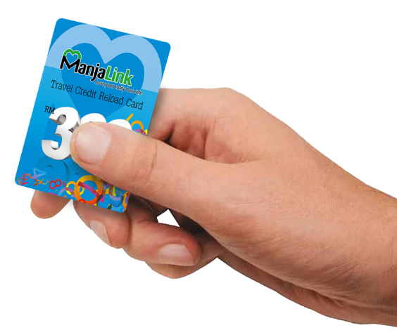 a hand with manjalink reload card